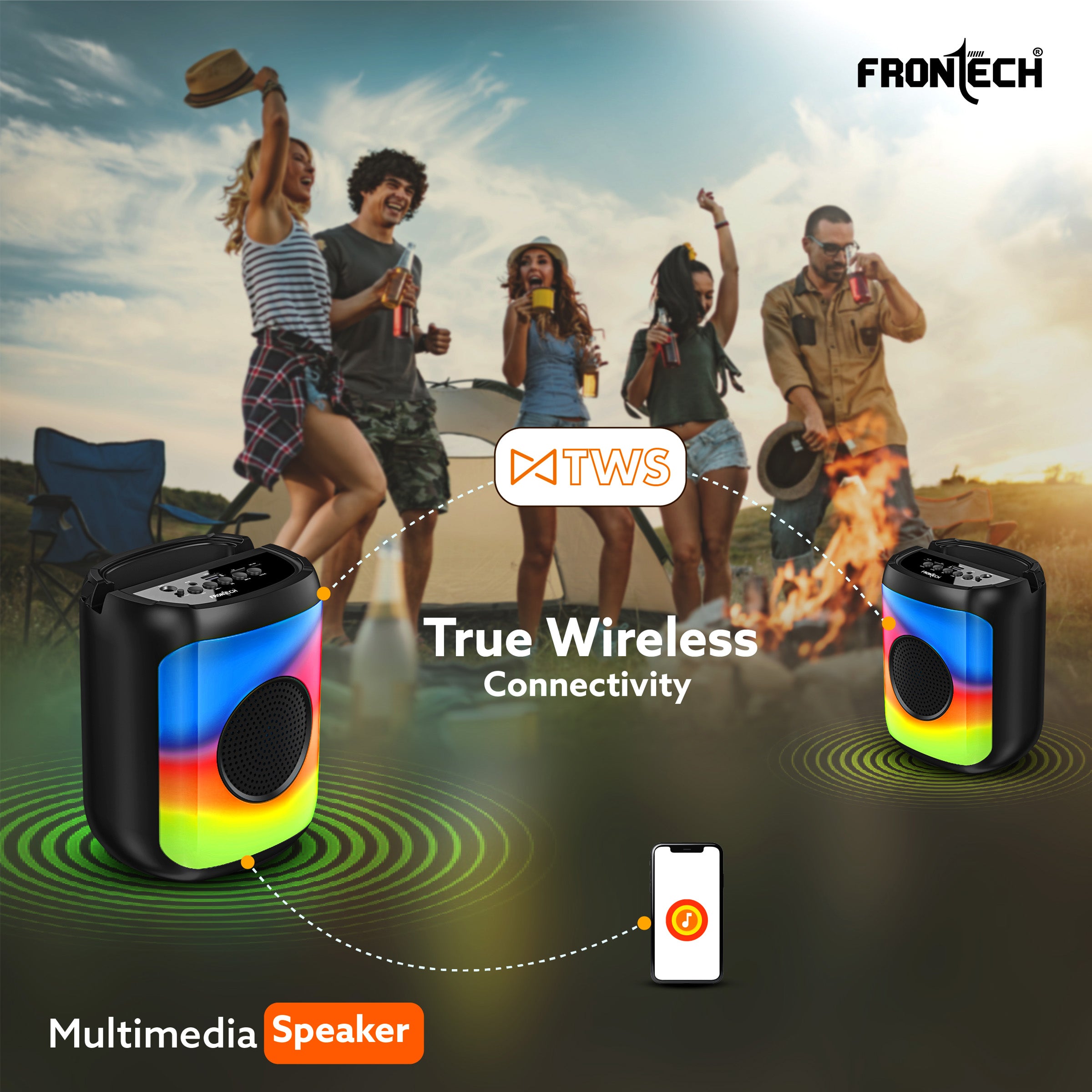 Frontech True Wireless 5 Watt Output Multimedia Speaker (SW-0219) Frontech True Wireless 5 Watt Output Multimedia Speaker (SW-0219)